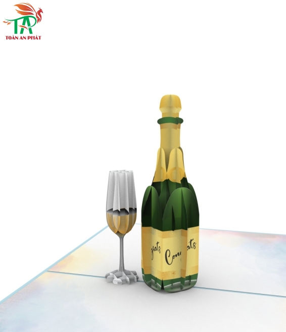 THIỆP 3D CHAMPAGNE AP901