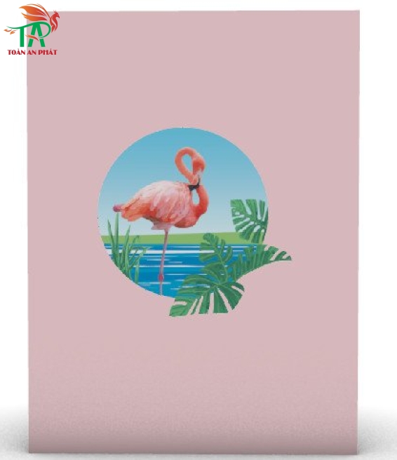 THIỆP 3D HỒNG HẠC AP926