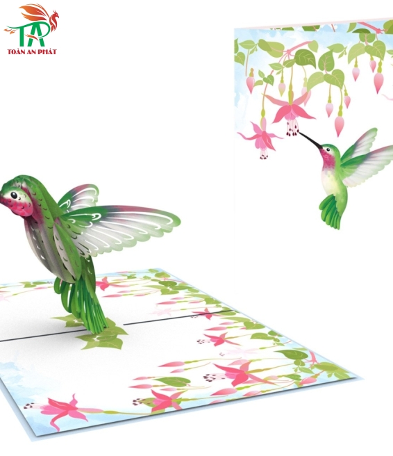 THIỆP 3D CHIM RUỒI